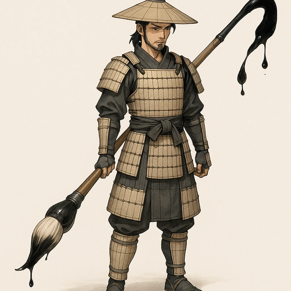 Imagen IA de Juro, el Ronin de Tinta